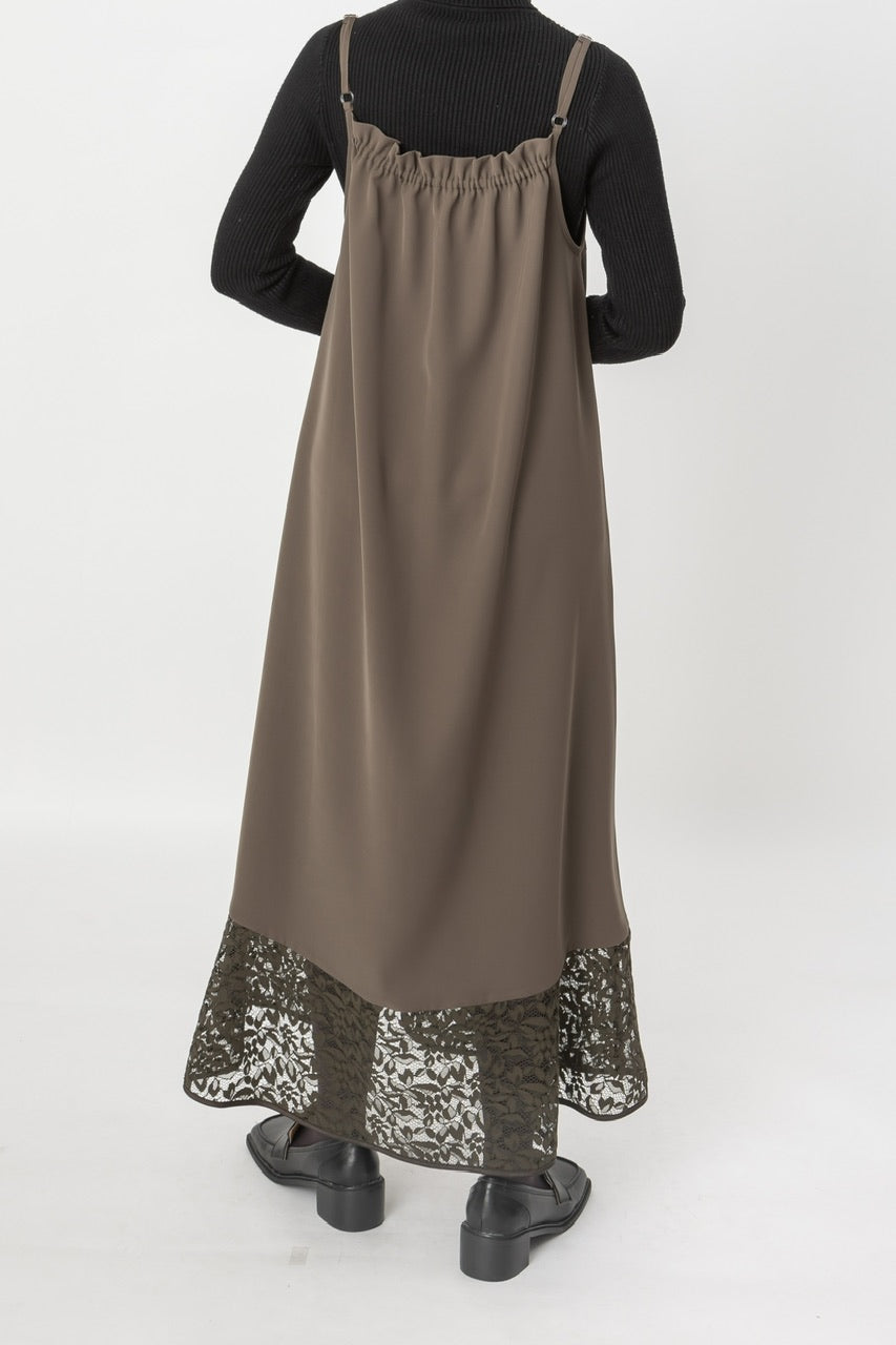 camisole dress / brown