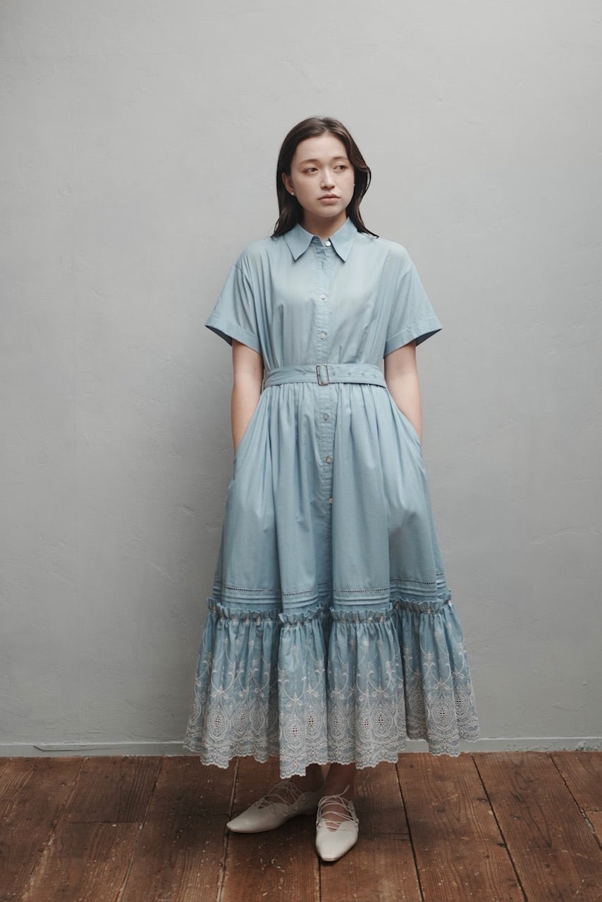 Giselle embroidery dress / skyblue