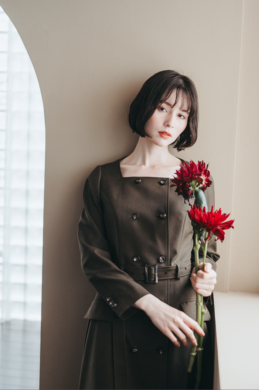【予約商品】Camille dress / brown