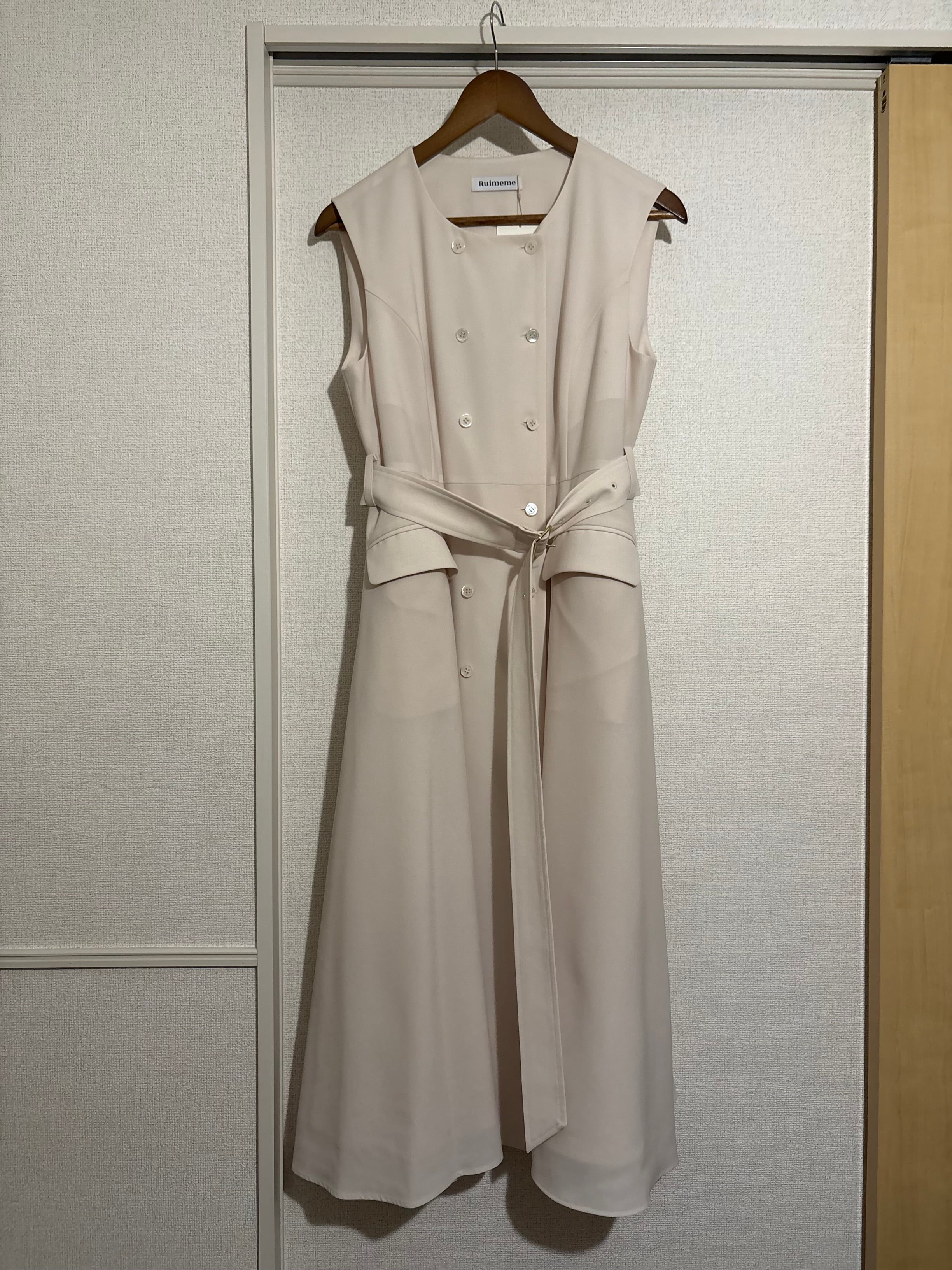 【サンプル】【B品】double button gilet dress