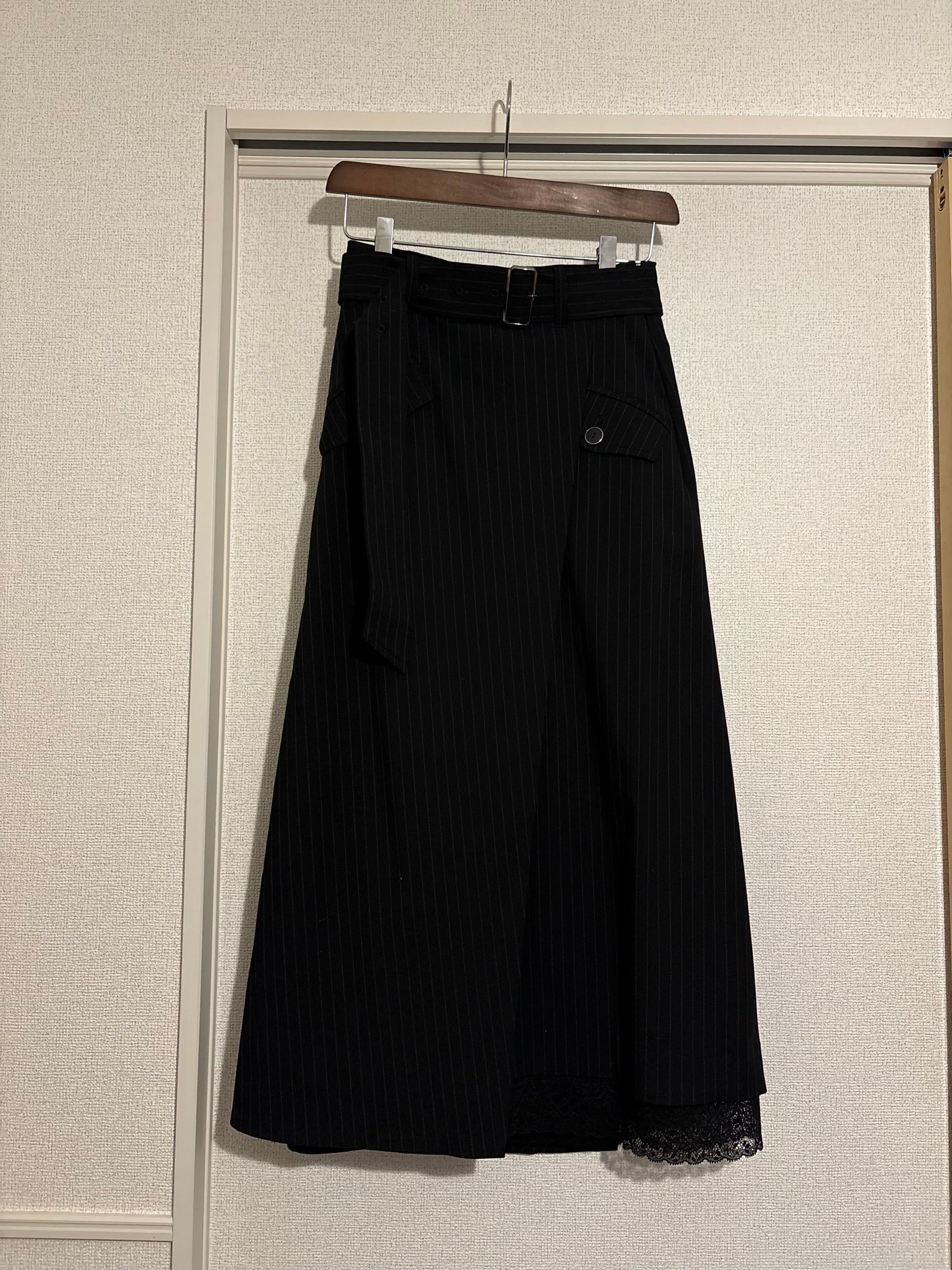 【サンプル】stripe asymmetry skirt
