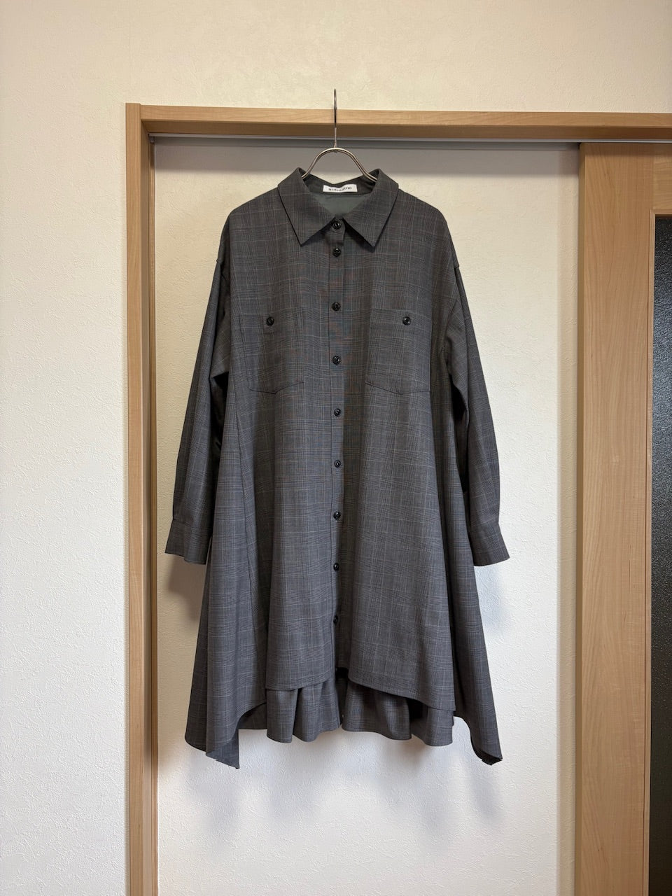 【B品】layered shirt tunic dress 1.