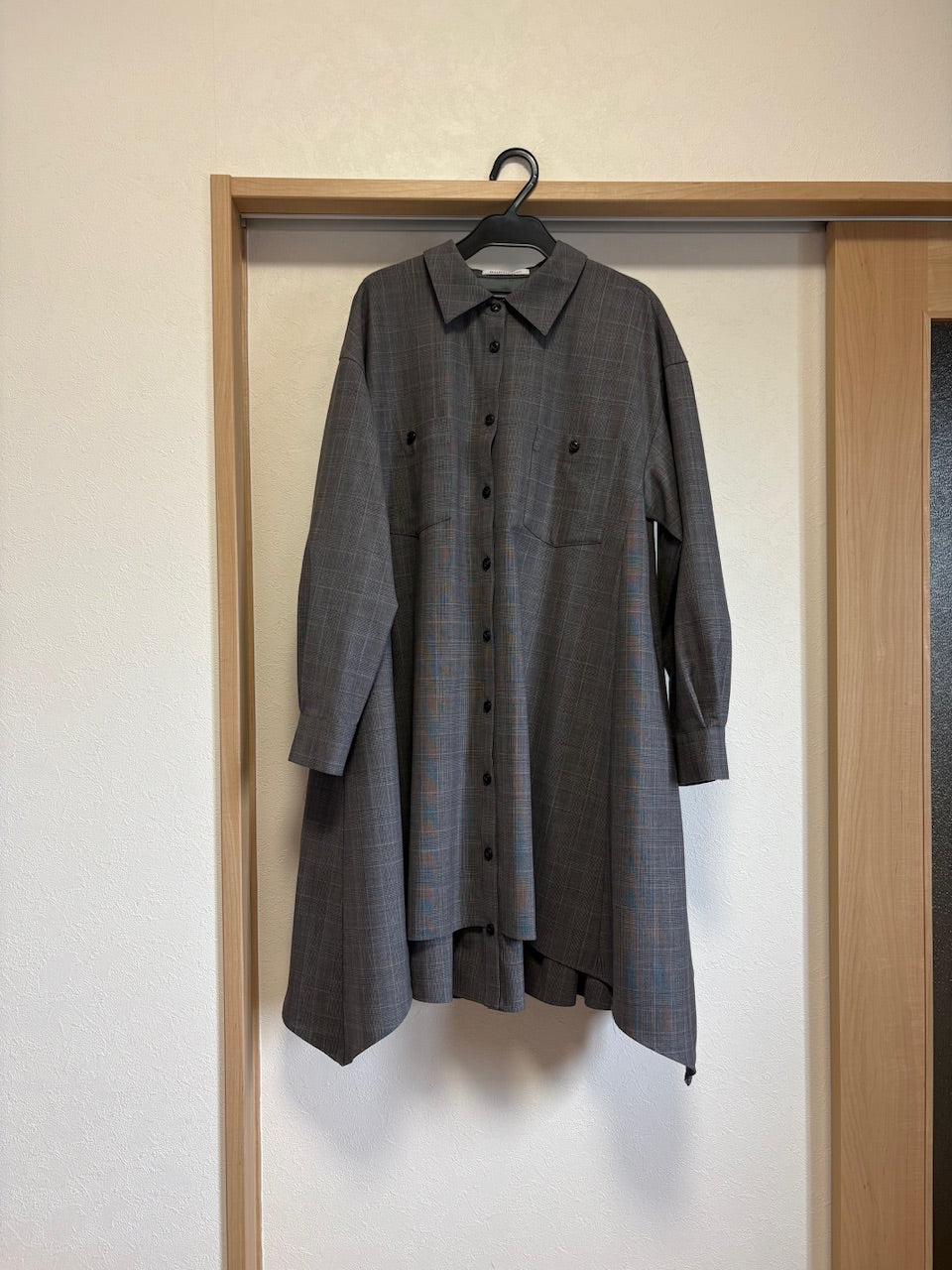 【B品】layered shirt tunic dress 2.