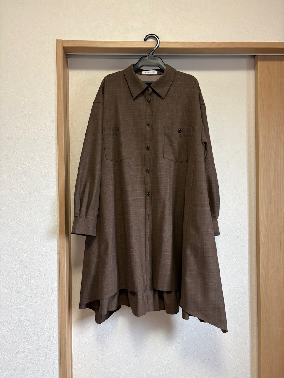 【B品】layered shirt tunic dress 3.