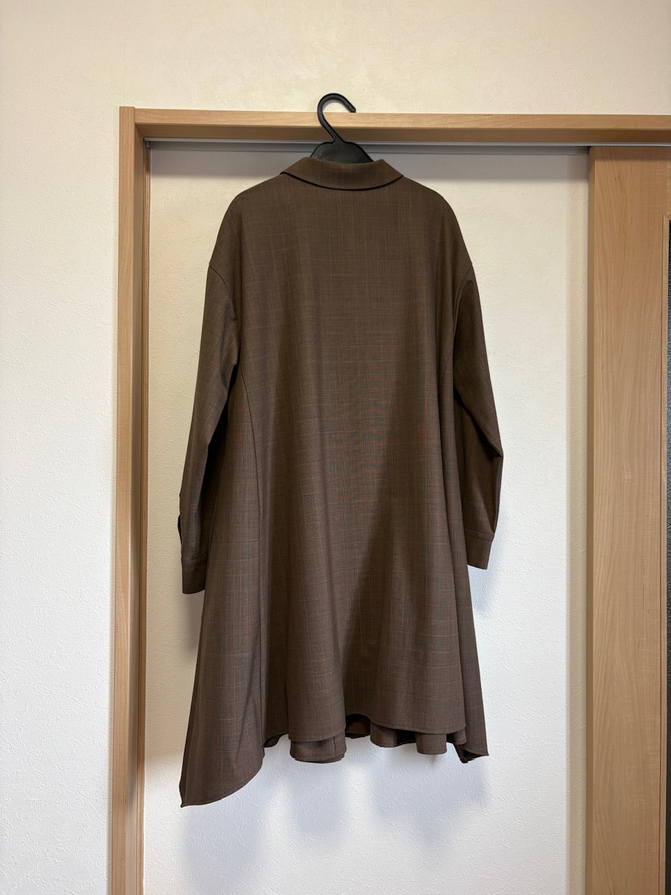 【サンプル】layered shirt tunic dress / brown