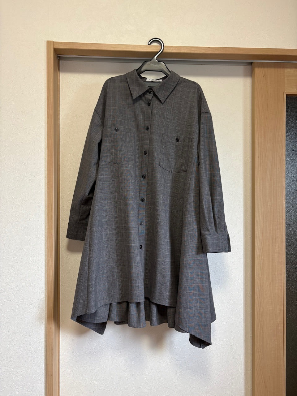 【B品】layered shirt tunic dress 3.