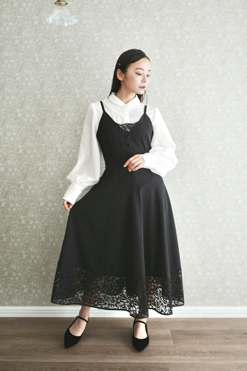 basque waist camisole dress【予約商品】