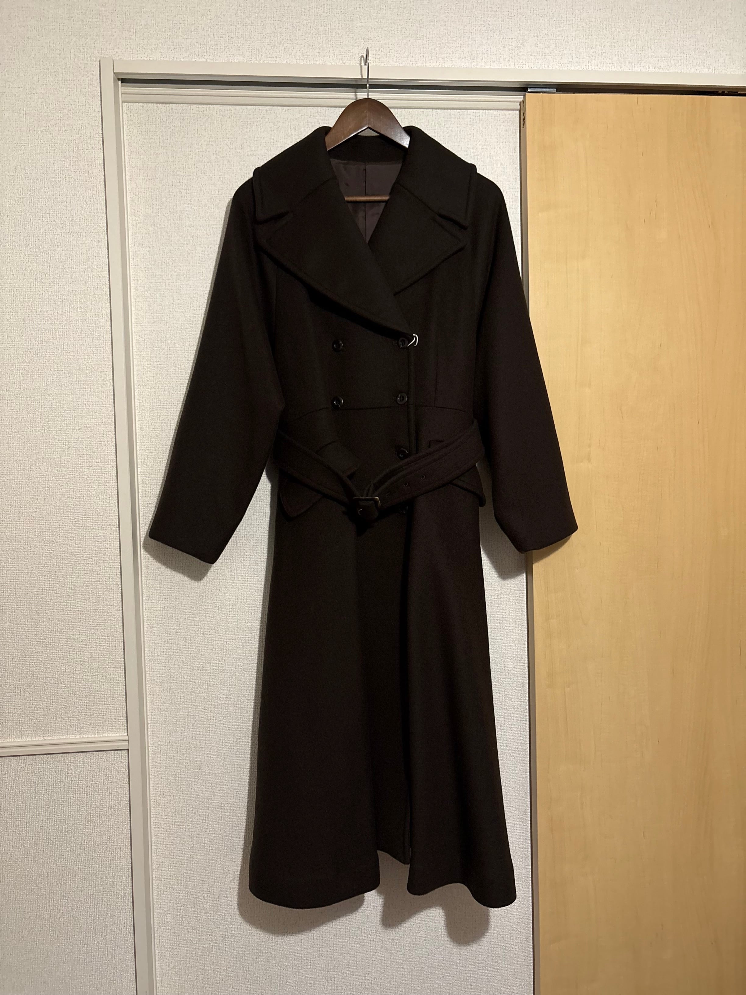 【サンプル】classic flare dress coat / brown