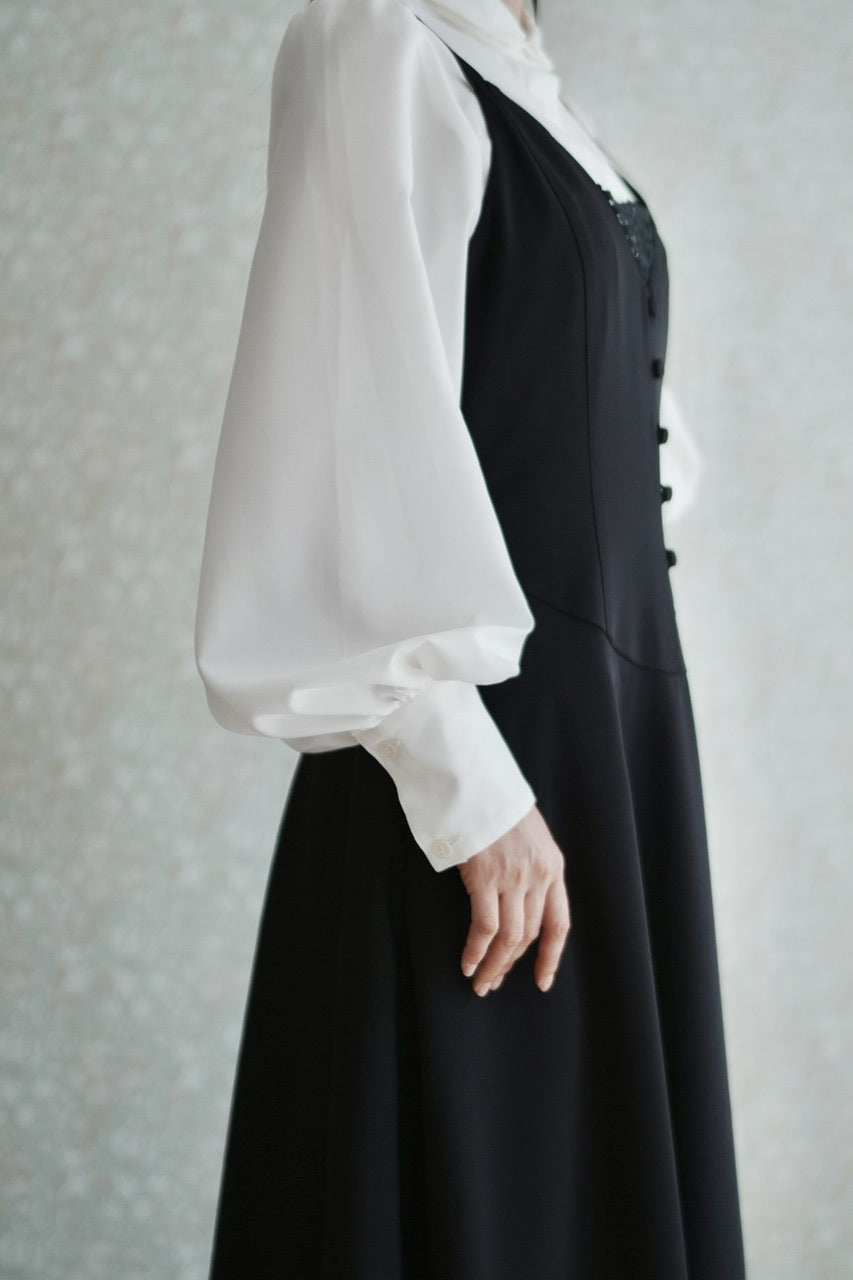 basque waist camisole dress