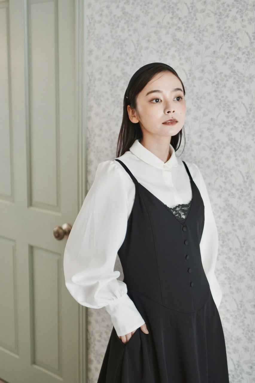 basque waist camisole dress