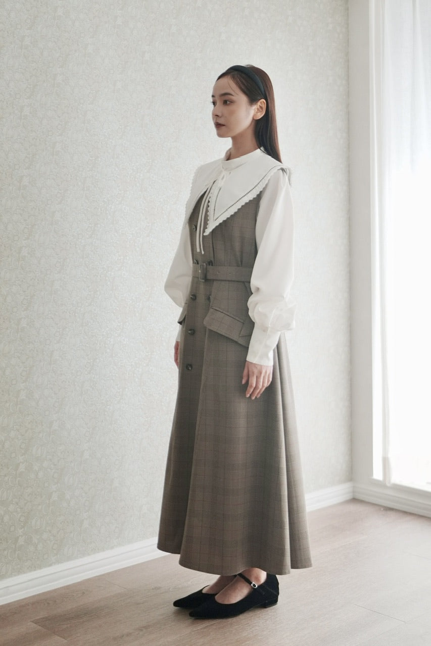 double breasted gilet dress【予約商品】