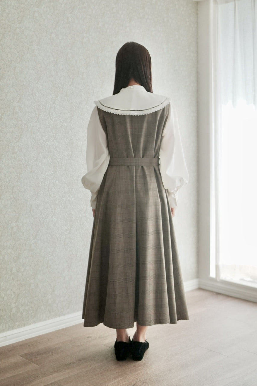 double breasted gilet dress【予約商品】