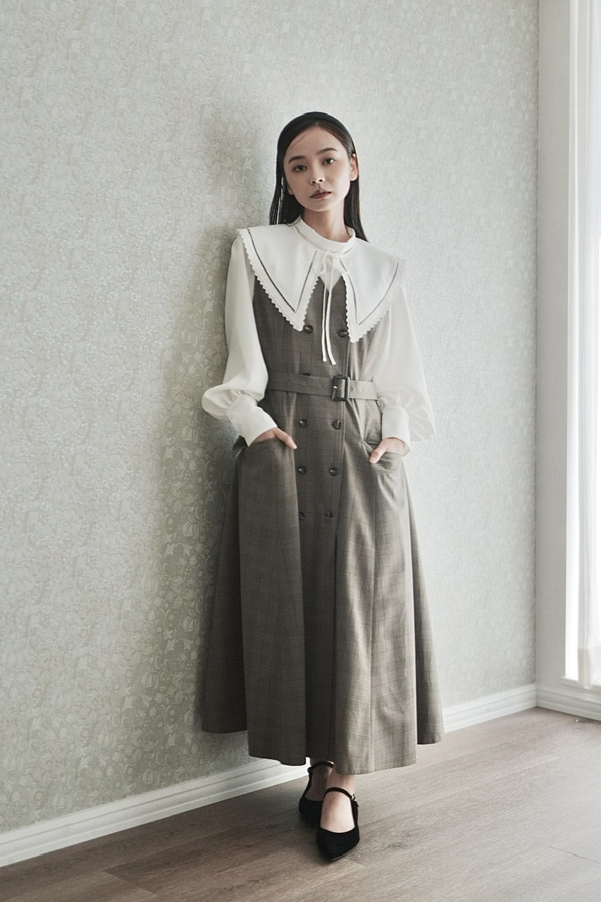 double breasted gilet dress【予約商品】