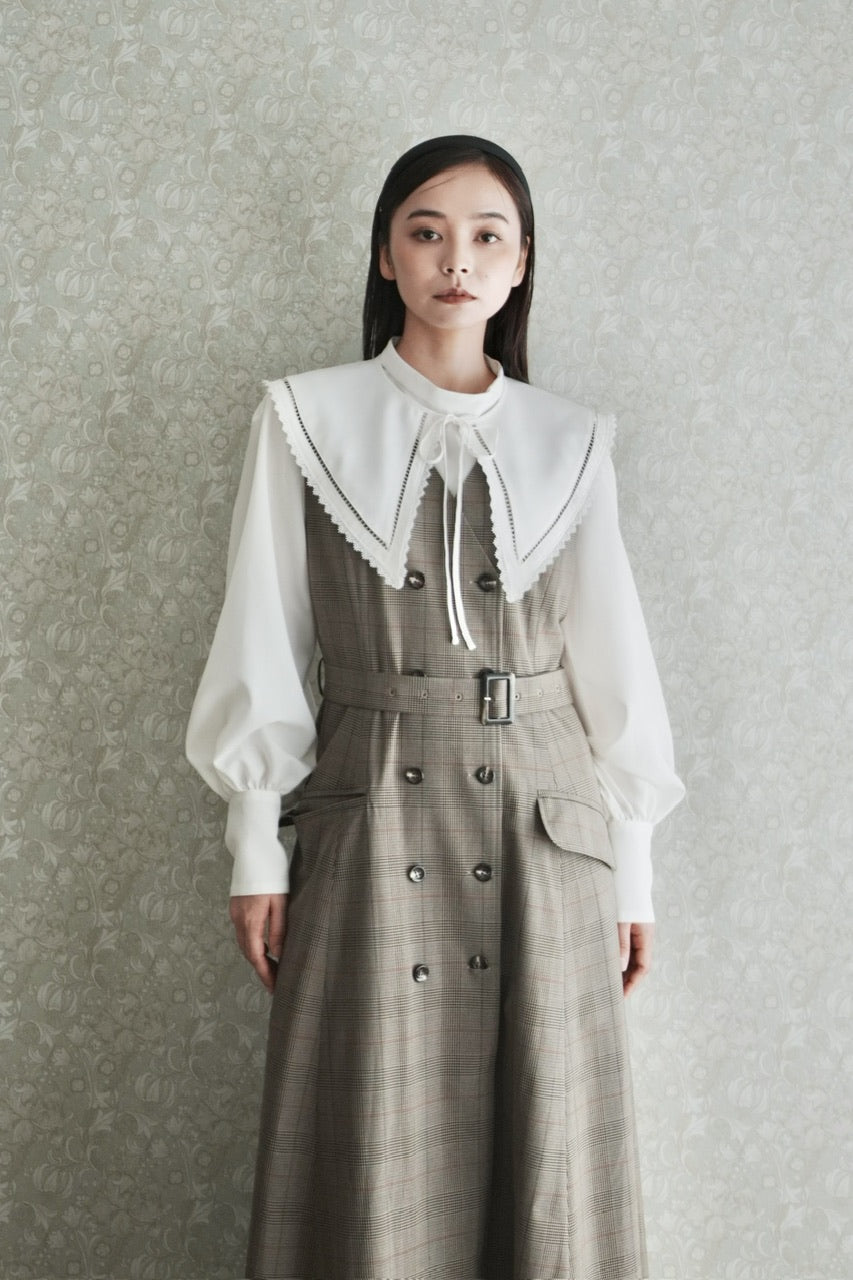 double breasted gilet dress【予約商品】