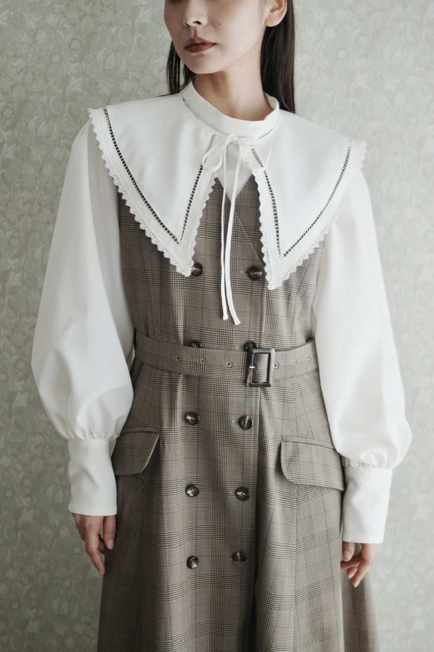 double breasted gilet dress【予約商品】