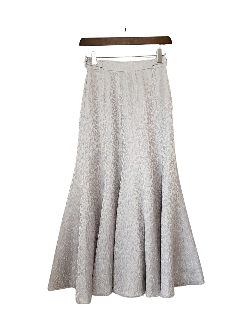 【予約商品】botanical jacquard semi-mermaid skirt / ice gray