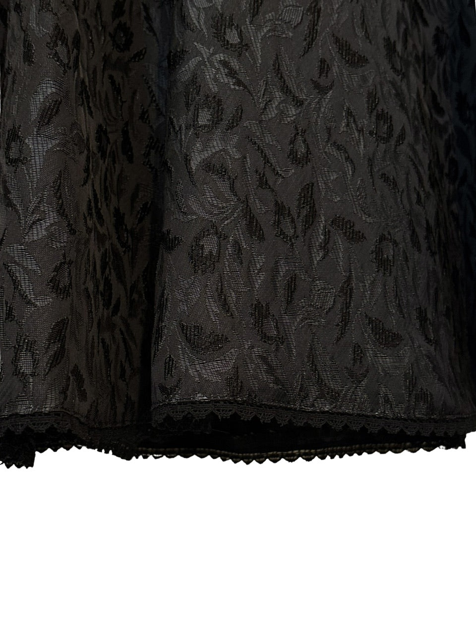 【予約商品】botanical jacquard semi-mermaid skirt / black