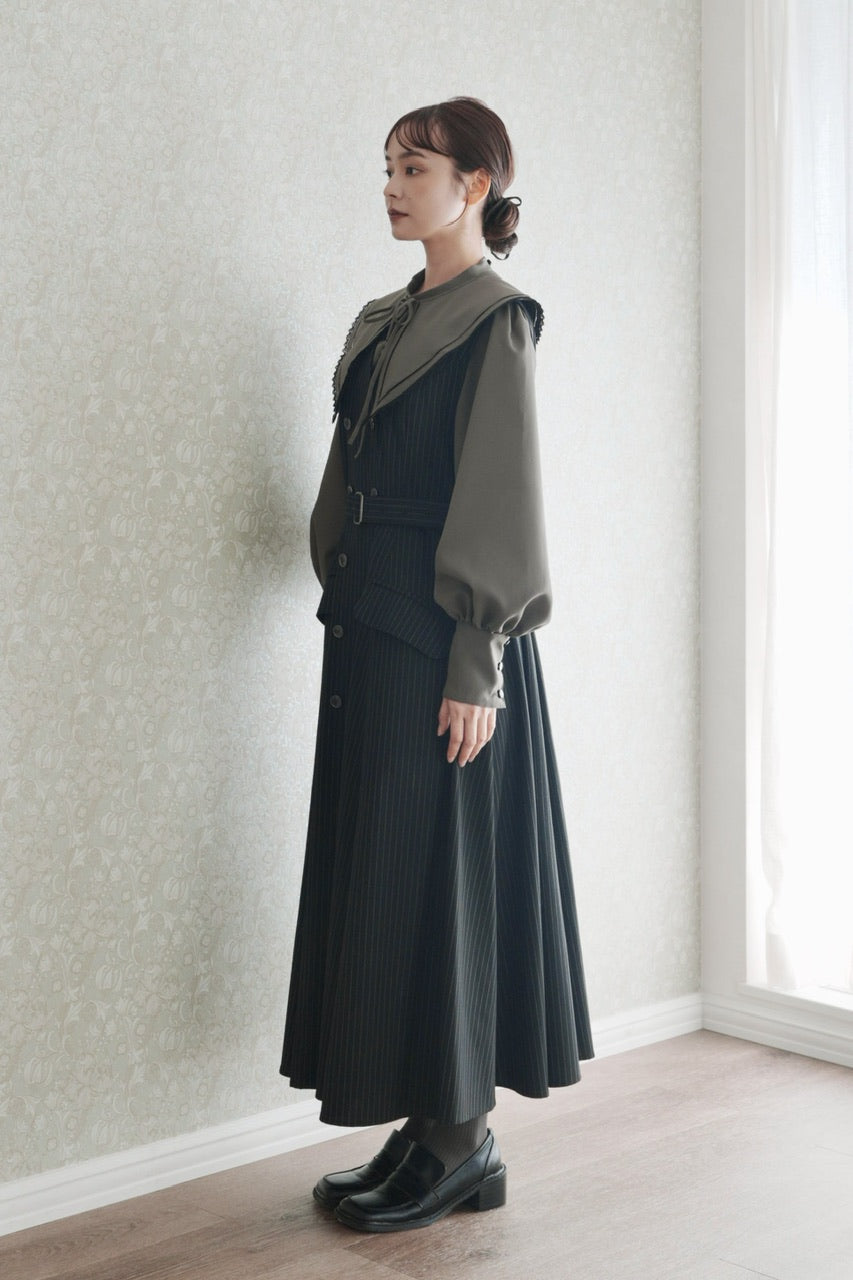 double breasted gilet dress【予約商品】