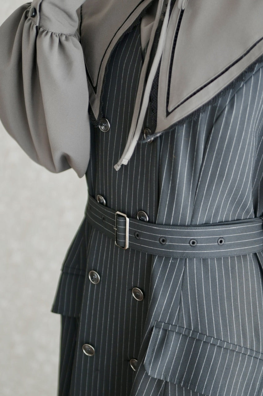 double breasted gilet dress【予約商品】