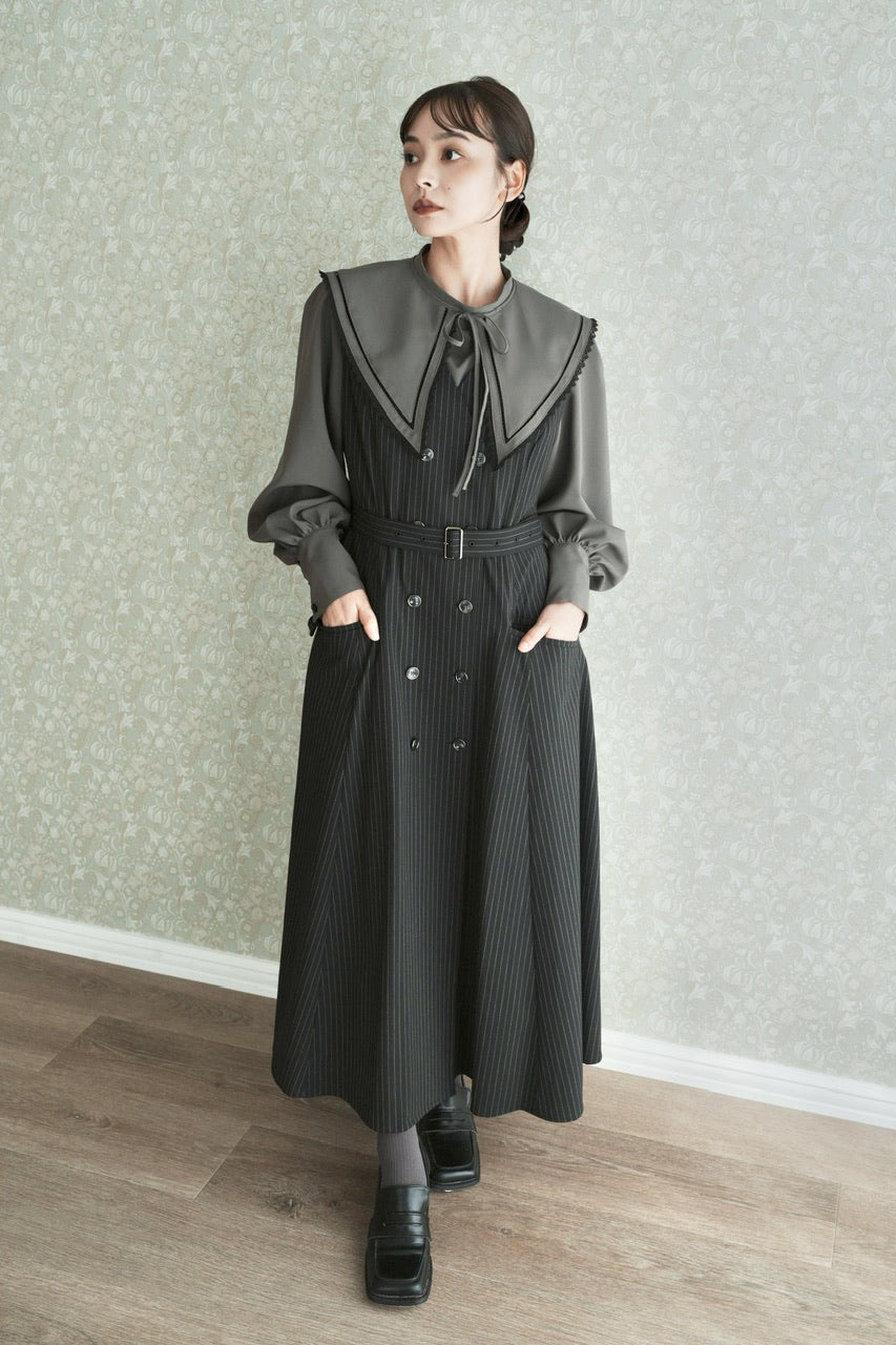 double breasted gilet dress【予約商品】
