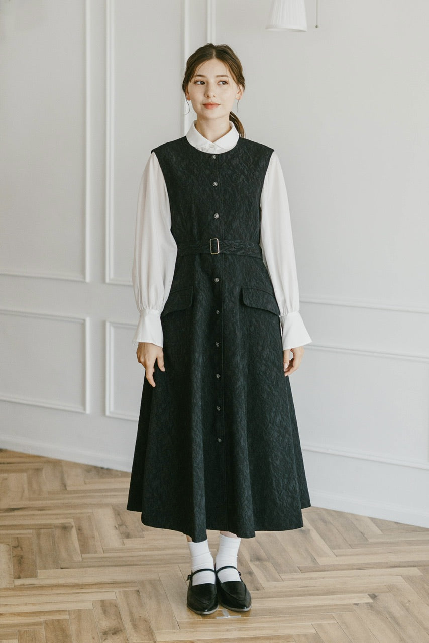 【サンプル】jacquard gilet dress