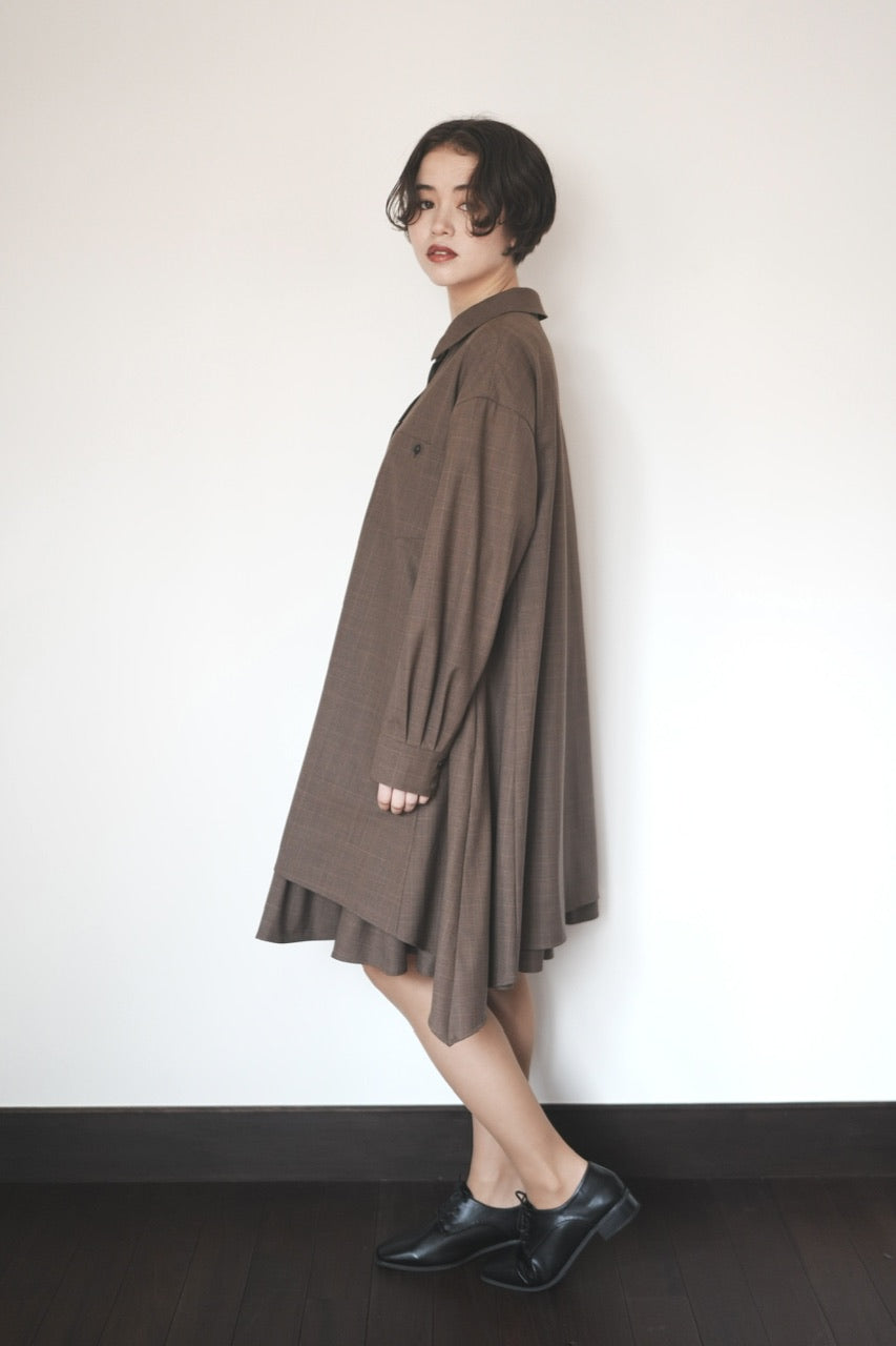 layered shirt tunic dress