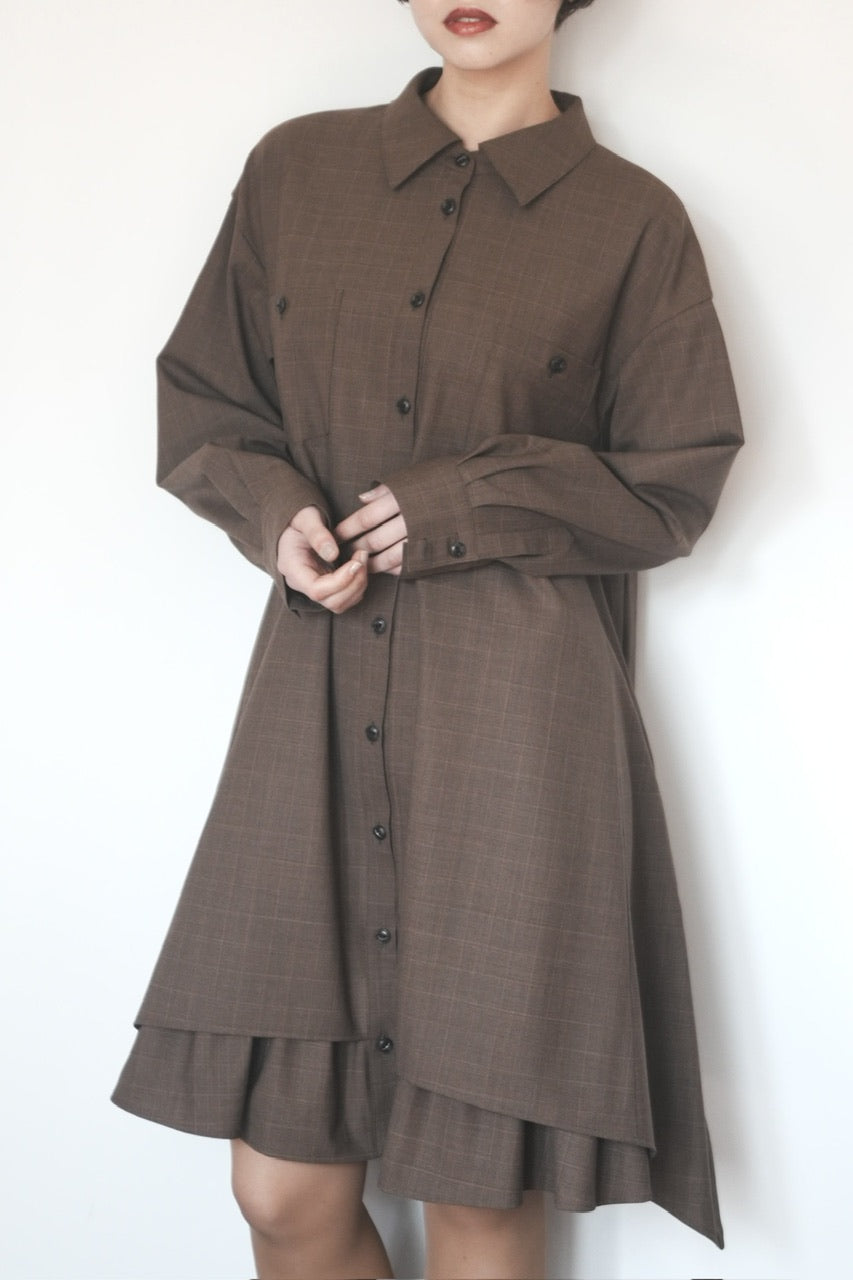 layered shirt tunic dress