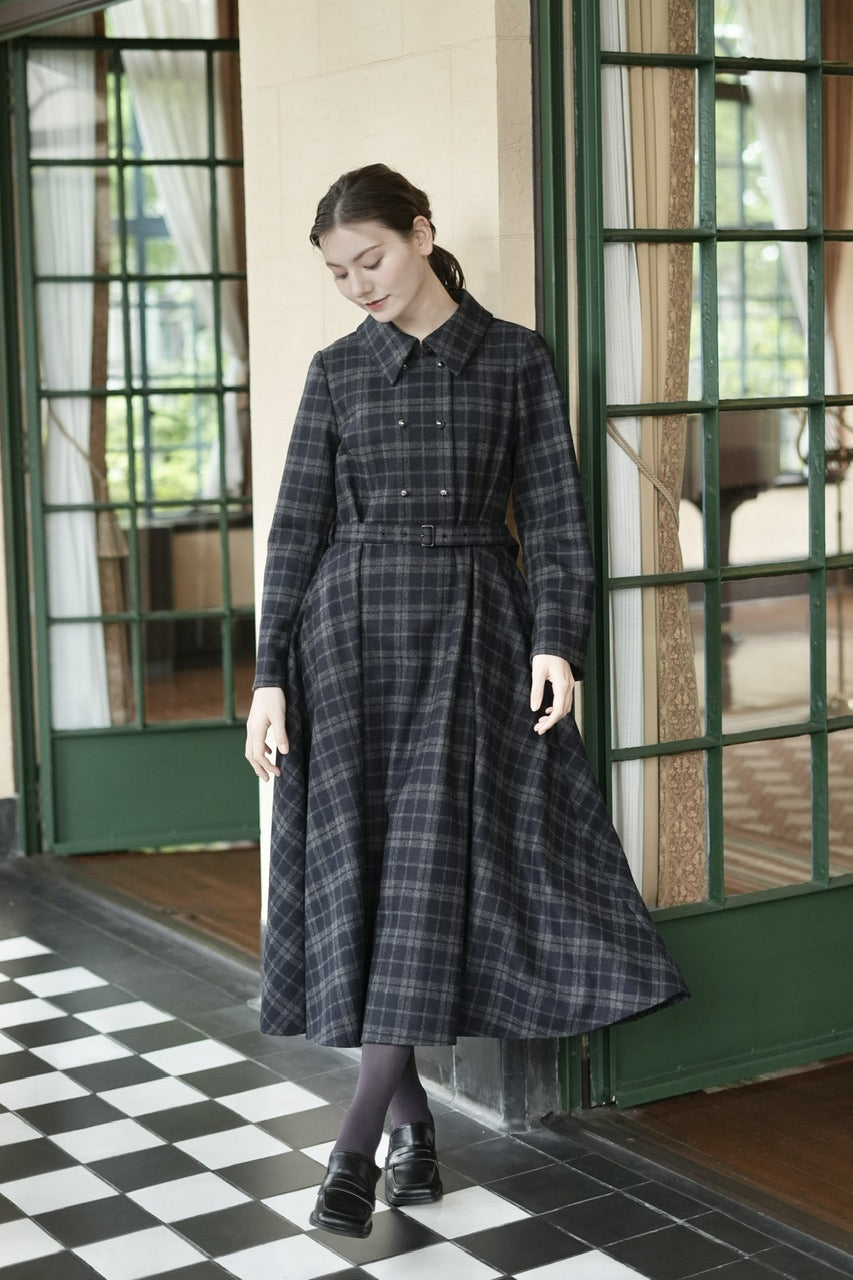 〈 Noémie 〉double button dress