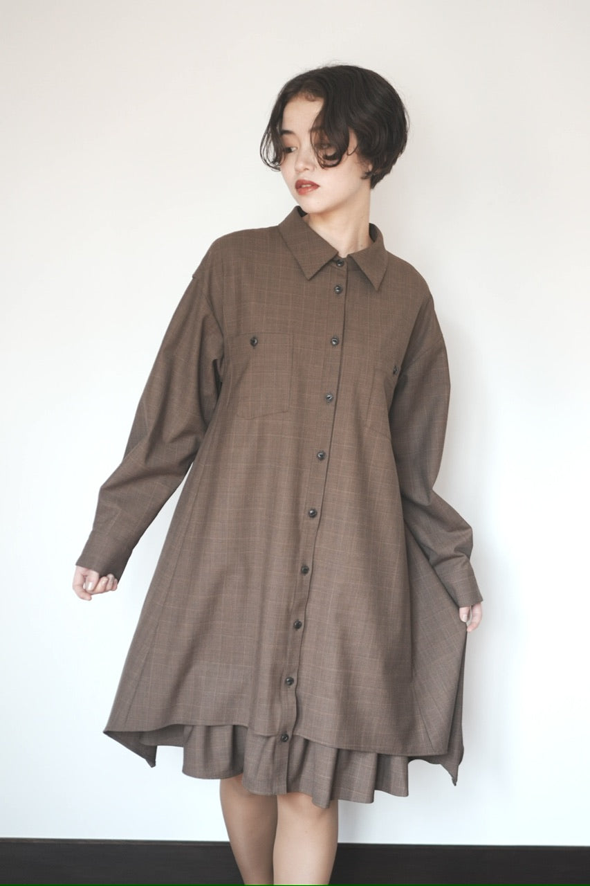 layered shirt tunic dress