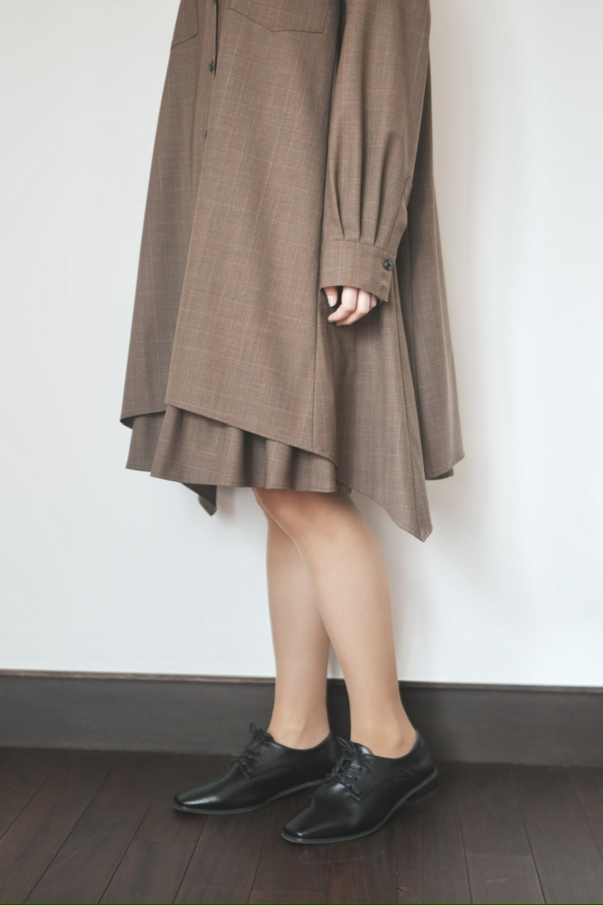 layered shirt tunic dress