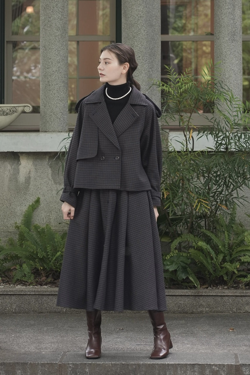 short trench coat / navy