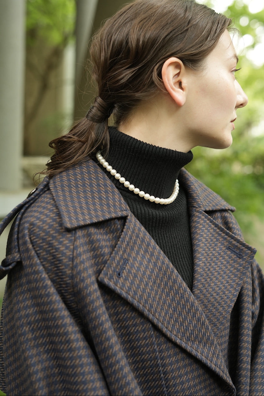 short trench coat / navy