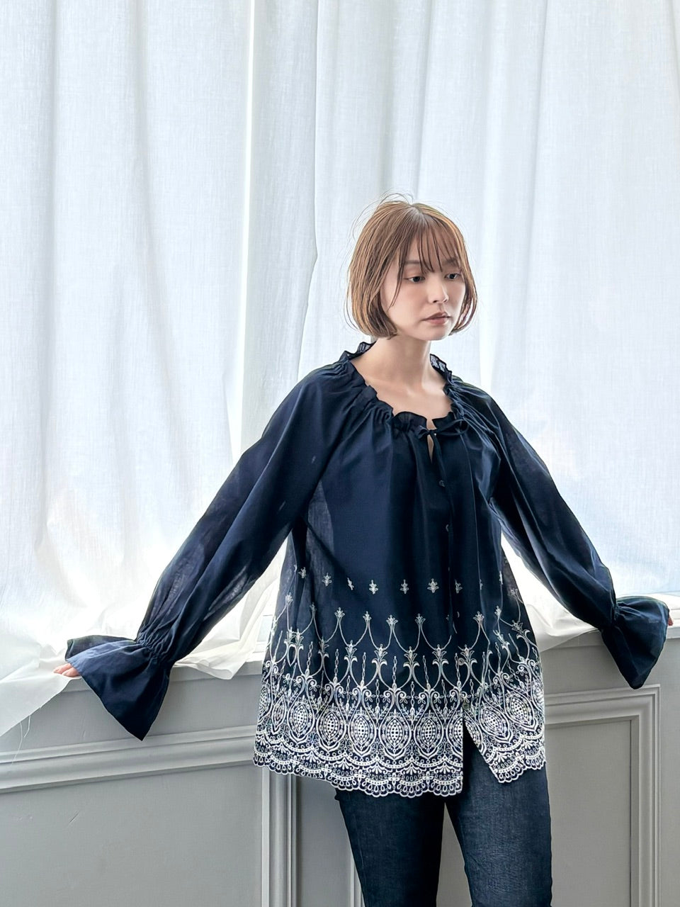 Giselle blouse / navy