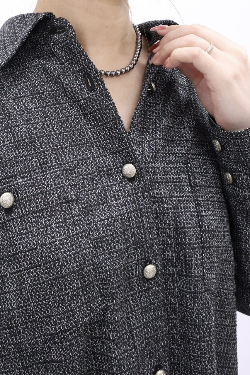 tweed shirt dress