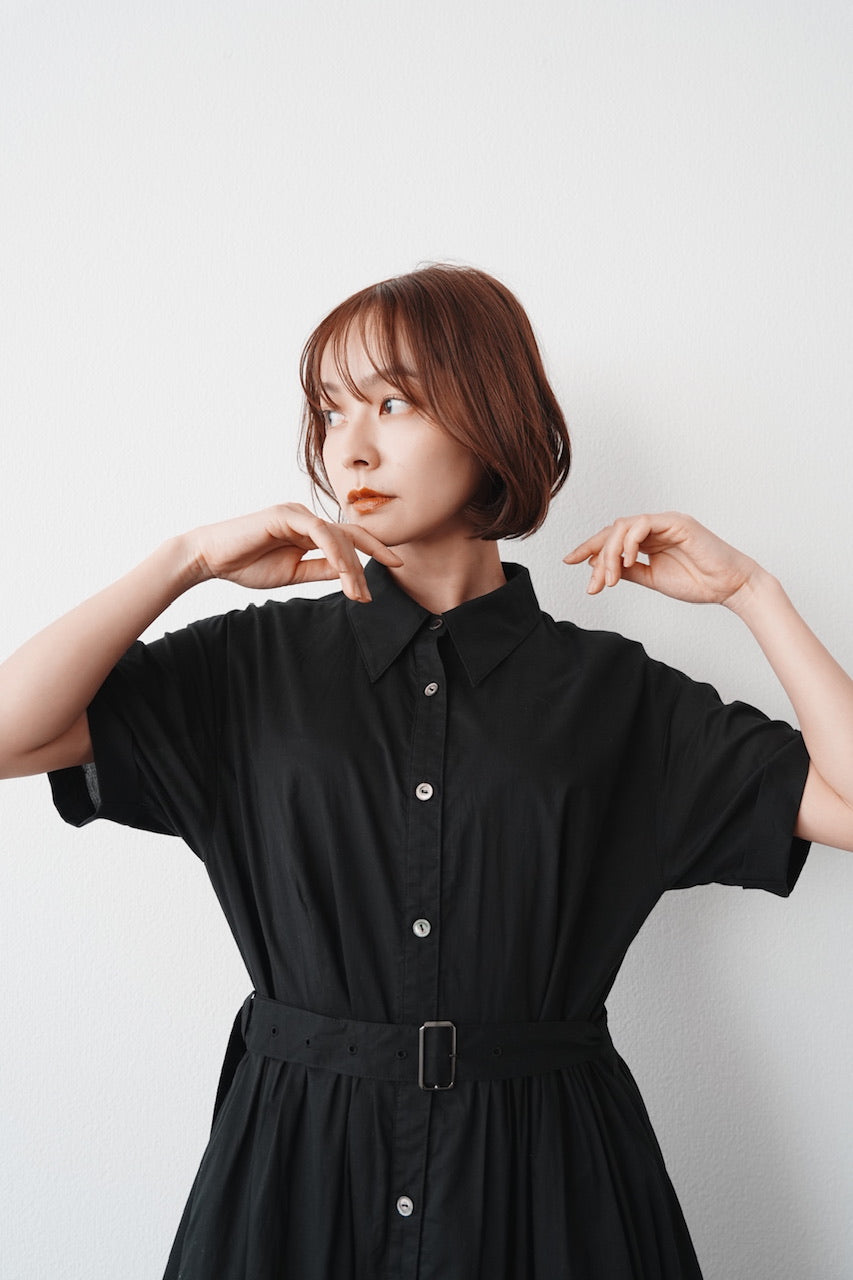Giselle embroidery dress / black