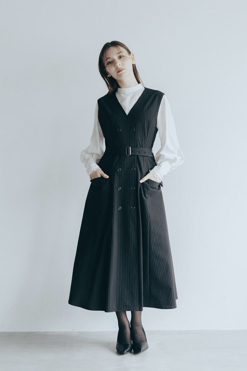 double breasted gilet dress