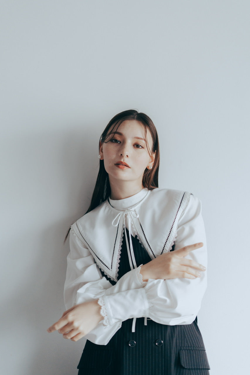 Ruimeme falling collar blouse(off white) Ruimeme falling collar blouse(off white)