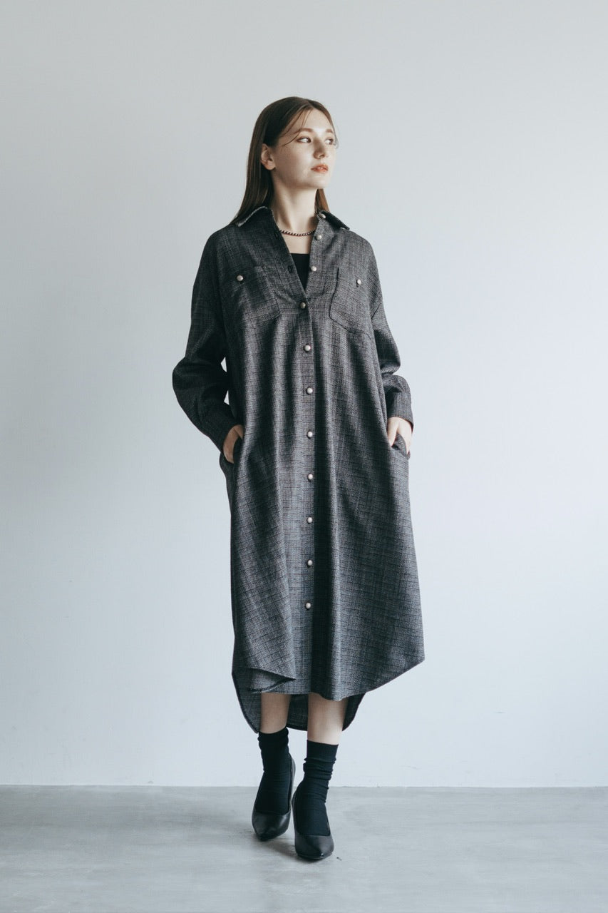 tweed shirt dress