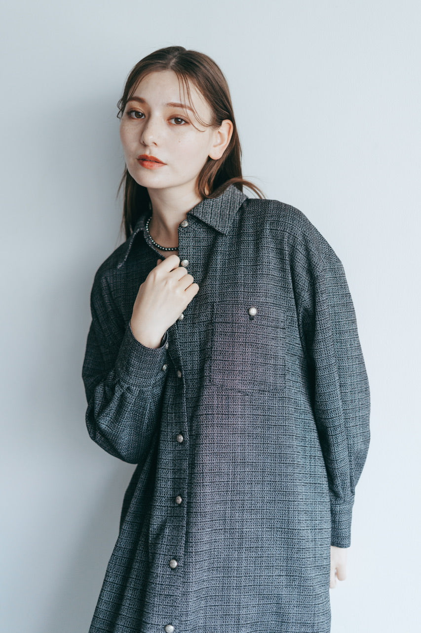 tweed shirt dress