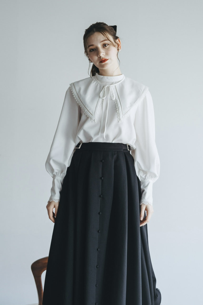 front button tuck skirt