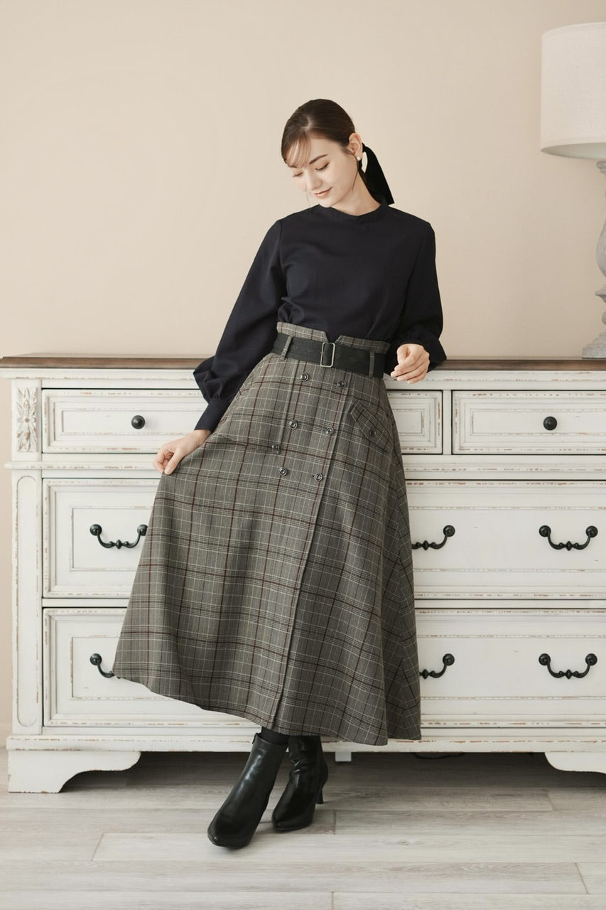 trench flare skirt