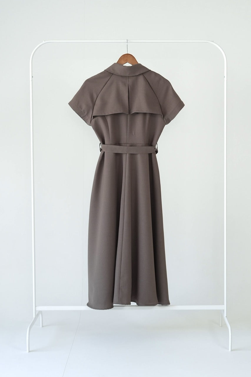 Trench flare dress【予約商品】