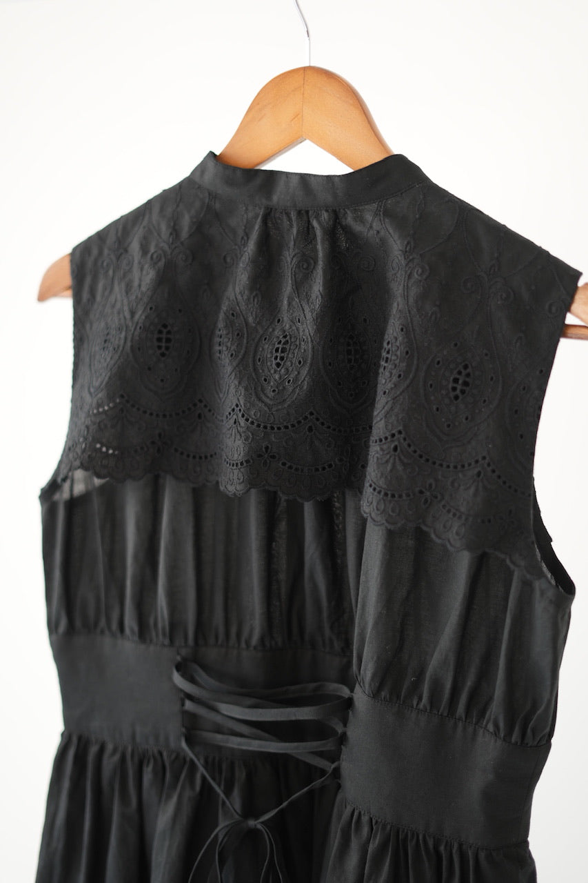 Amélie embroidery dress / black