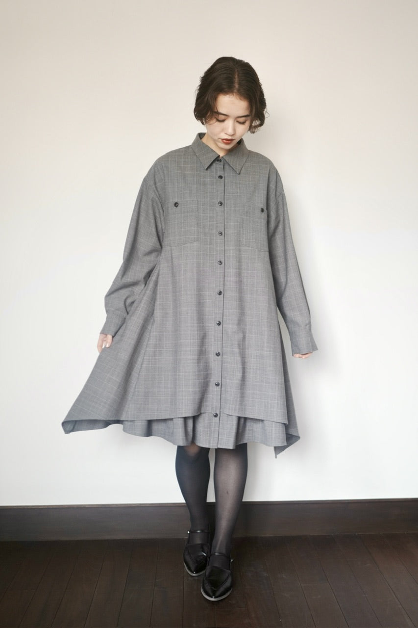 layered shirt tunic dress