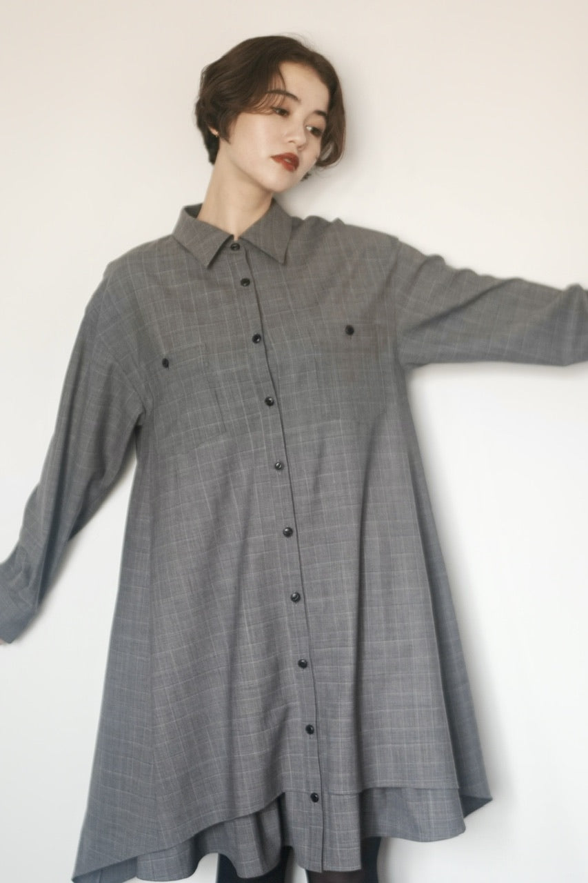 layered shirt tunic dress