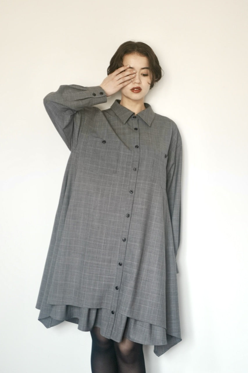layered shirt tunic dress