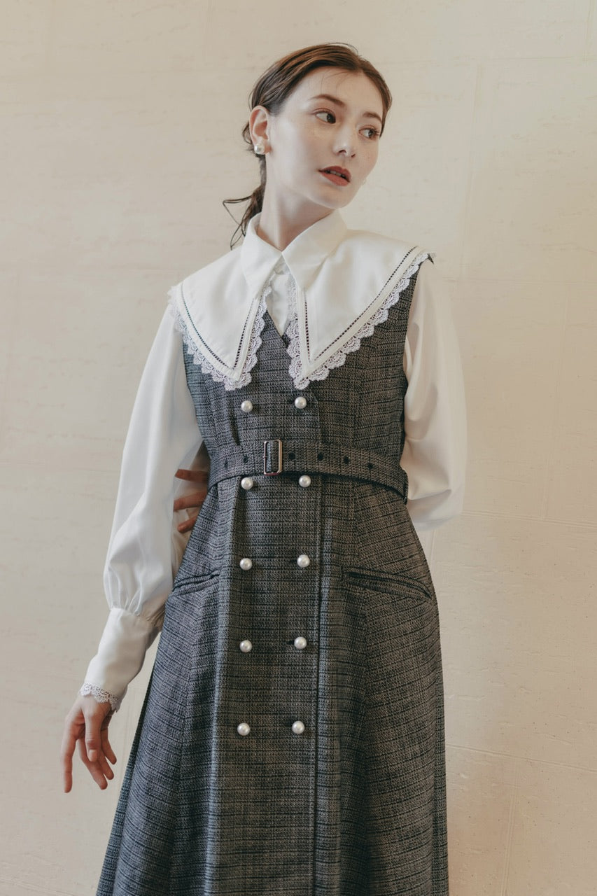 tweed gilet dress