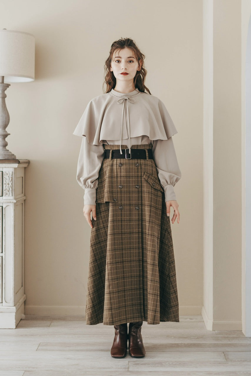 trench flare skirt