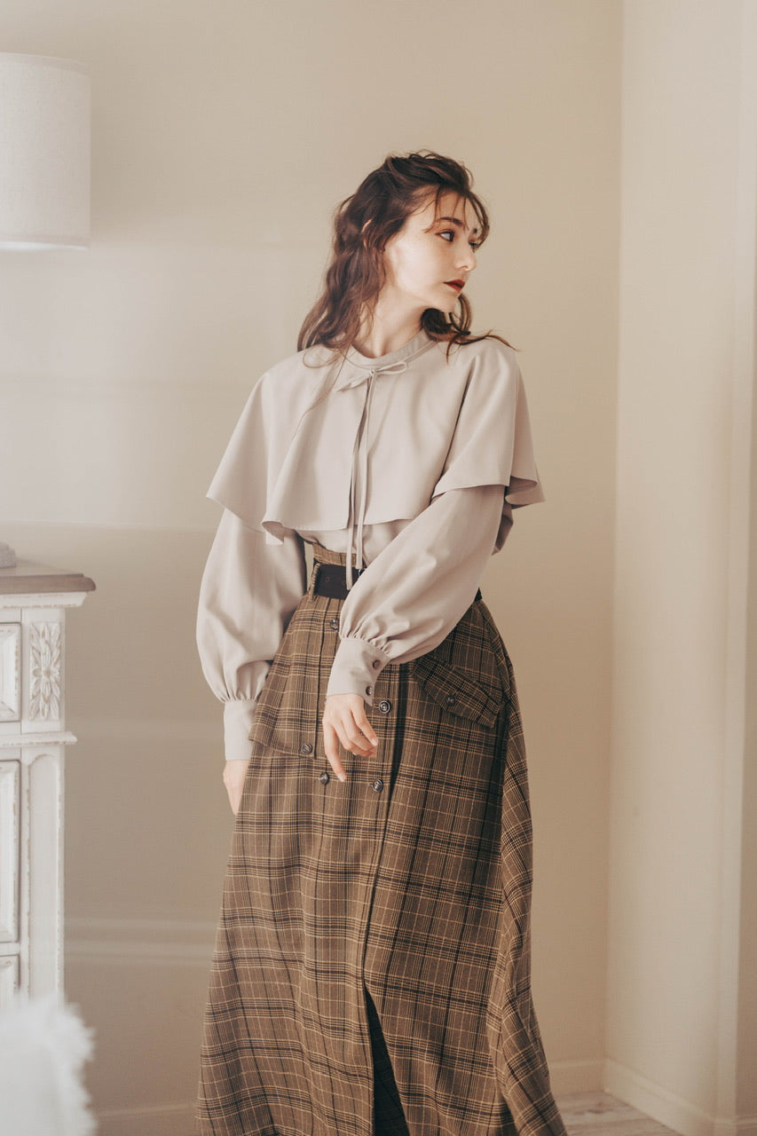 trench flare skirt