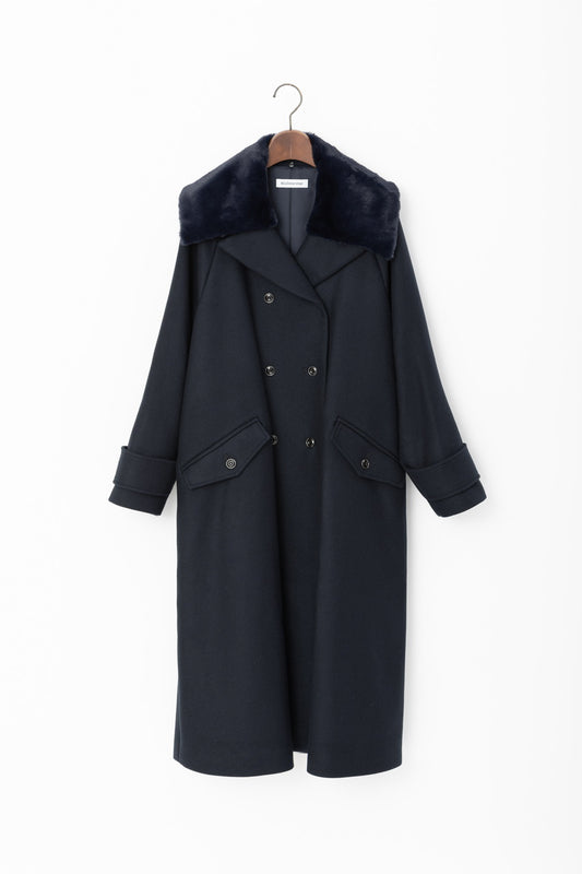 double breasted big collar coat